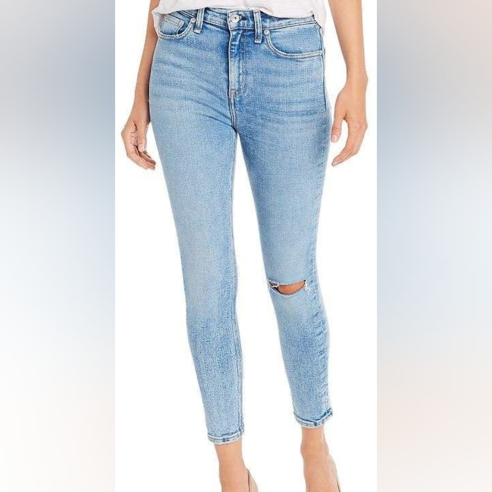 RAG & BONE NINA HIGH RISE WELLS WITH HOLES JEANS